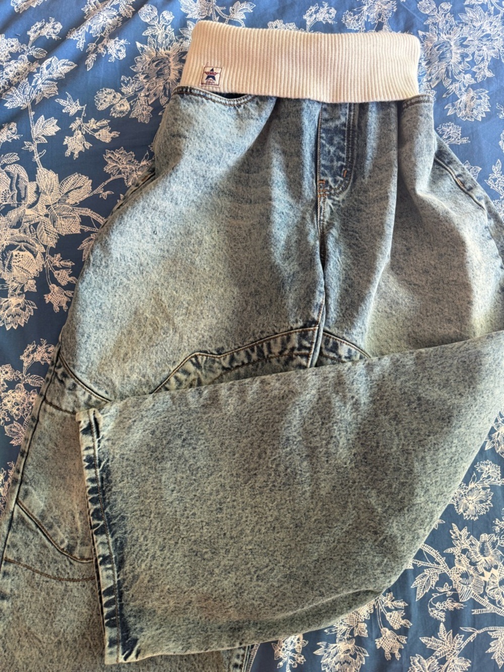 REVICE Vice Jean Fold Over Blue Crest Jeans